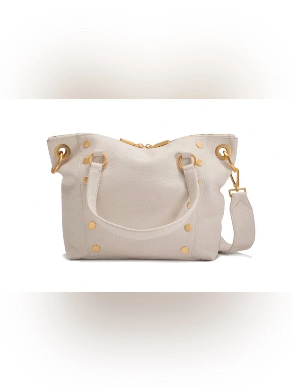 Hammitt Daniel Calla Bag. Lily White/Brushed Gold.